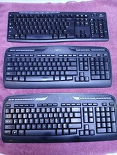 Lot Of 3 Logitech Wireless Full Size Keyboards TESTED GOOD NO DONGLES