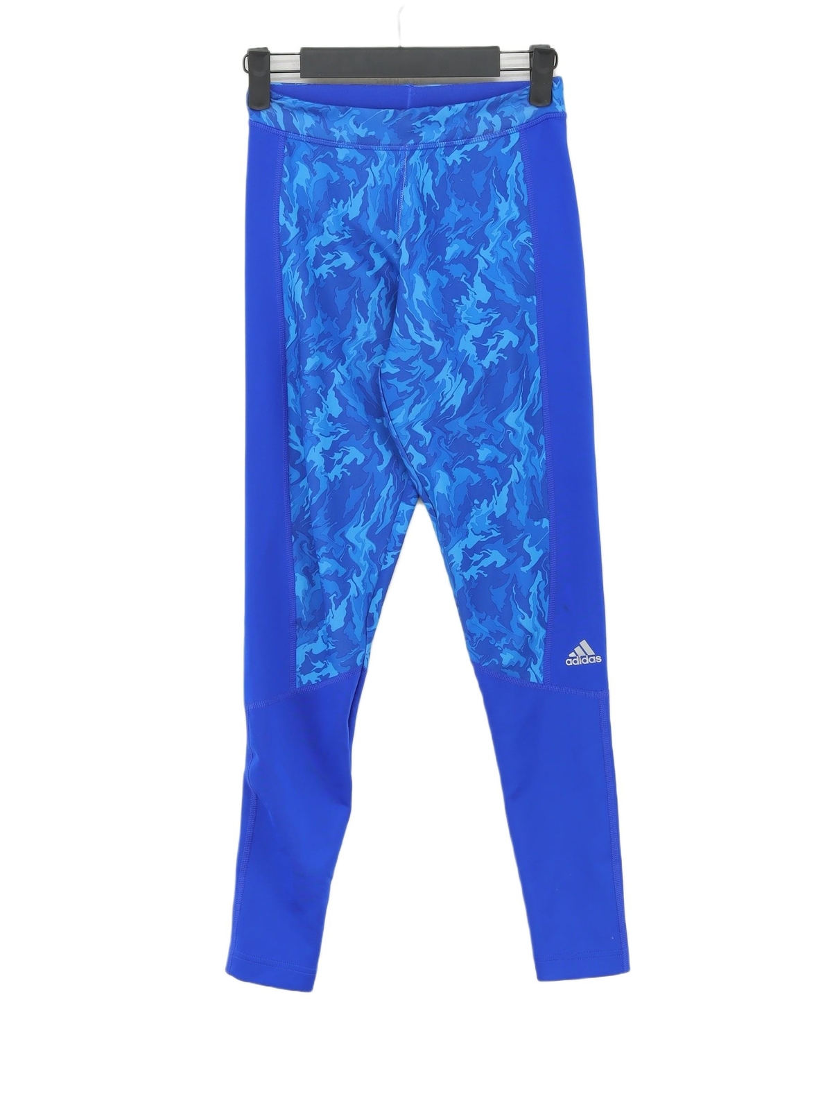 ALTRA Adidas Leggings Donna UK 4 Blu Mimetico 100% Altro Intero Lunghezza