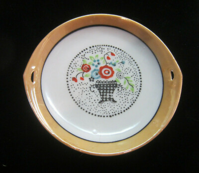Rare Child's Doll Pretend Play Hand Painted Porcelain Cake Plate 4 1/4'' Mint!
