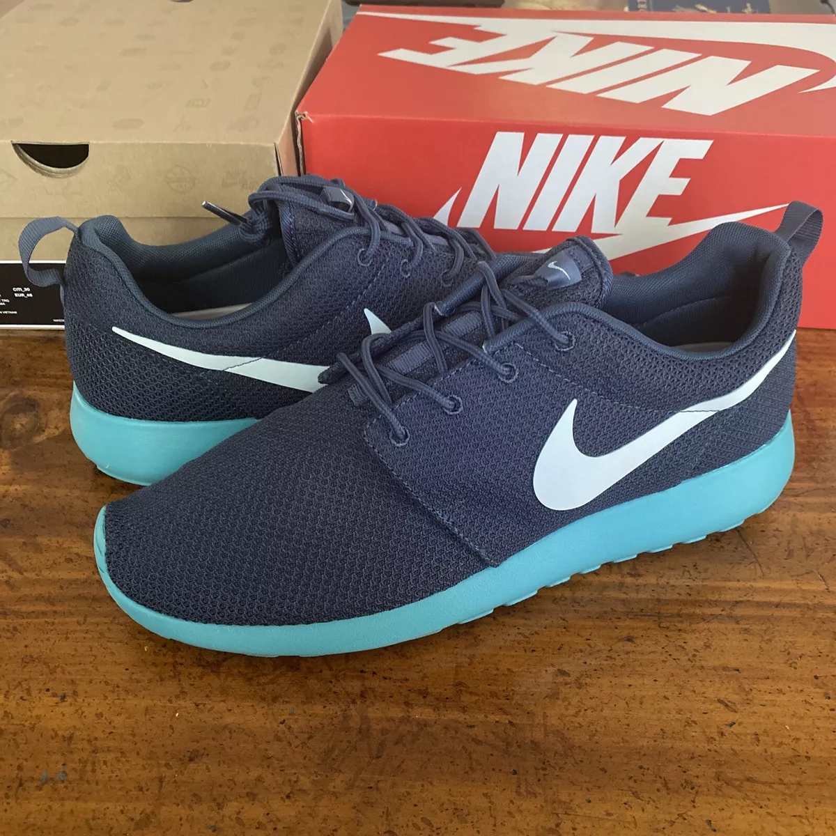 Sz 12 NEW Nike Roshe One Run Squadron Blue Turquoise Air 95 Stash 1 | eBay