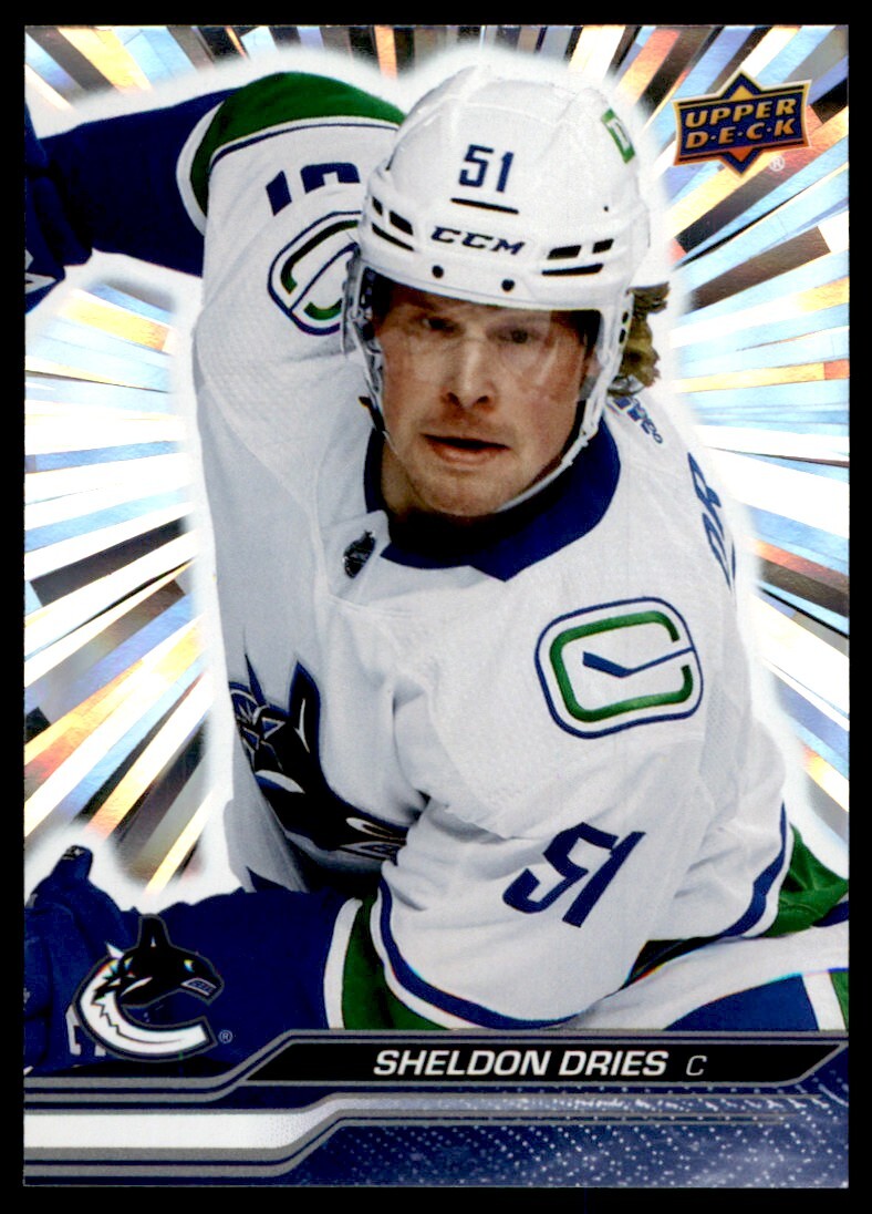 2023-24 UPPER DECK OUTBURST SILVER SHELDON DRIES VANCOUVER CANUCKS #178