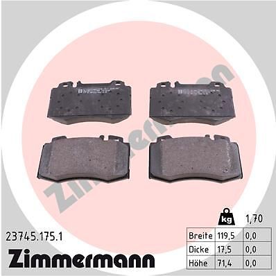 Zimmermann 23745.175.1 Bremsbelagsatz, Scheibenbremse FüR MERCEDES-BENZ-image