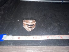 Rose Gold Tone Stretch Metal Ring With Crystal Rhinestone R1270-PCH