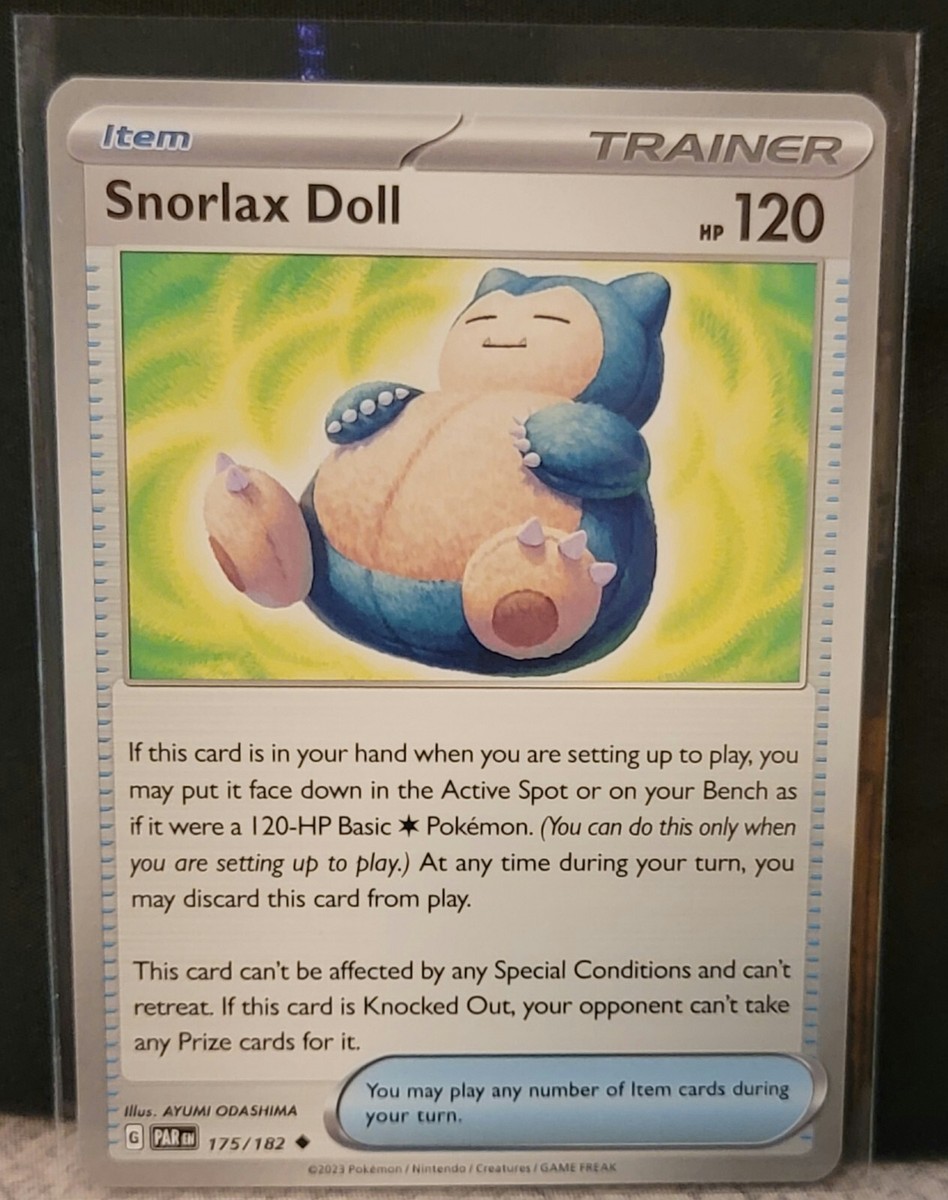 snorlax doll pokemon card #175/182 RH Snorlax Doll U 059/066 4