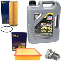 MotoröL Filter Set 5W40 5Liter + ÖLablassschraube FüR Skoda Superb I Tdi 3U4