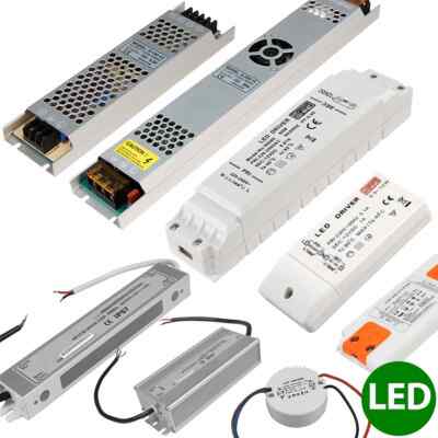LED Driver Transformator Trafo 12V DC 6W - 300W Indoor Outdoor iP67 super slim