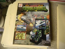 NOS orginal ad 1997 THUNDER HURRICANE KONAMI    ARCADE  VIDEO GAME  FLYER