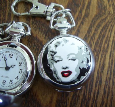 New silver Marilyn Monroe Pocket Watch Silver Plated Alloy Pocket Watch: Marilyn Monroe – Sage  main image 3