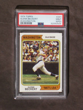 1974 Topps Glenn Beckert # 241 ERROR VARIATION WASHINGTON PSA 9 MINT (PD)