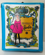 Vintage THE WORLD OF BARBIE DOLL CASE Storage w/ Handle 1002 Mattel 1968
