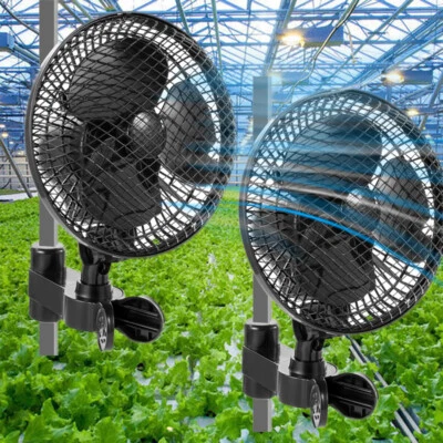 WOWSPEED 2X 8'' Grow Tenda Clip Ventilatore Auto Ventilatore Oscillante Regolabile 22cm