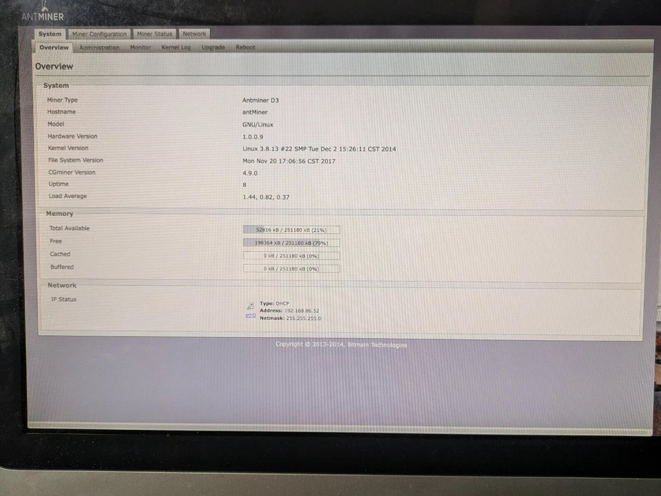 Bitmain Antminer D3 19.3G - Image 4 of 4
