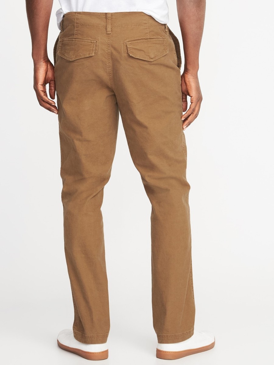 Old Navy Straight Lived-In Khaki Cargo Pants Mens 36x30 Brown