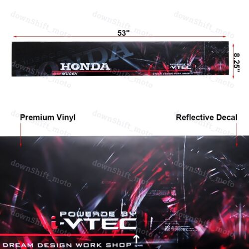 Car Window Windshield Vinyl Banner For MUGEN POWER CIVIC i-VTEC Decal Sticker X1 - Picture 1 of 11