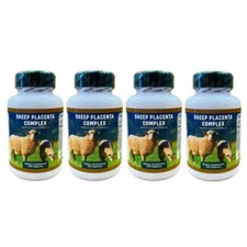 4x Nu-Health Sheep Placenta with Collagen,grape seed extract, 400 capsules total