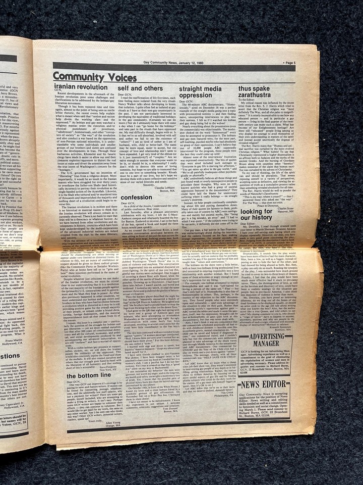 1980s LGBT Statue of Liberty Newspaper, LGBTQIA Memorabilia, Queer