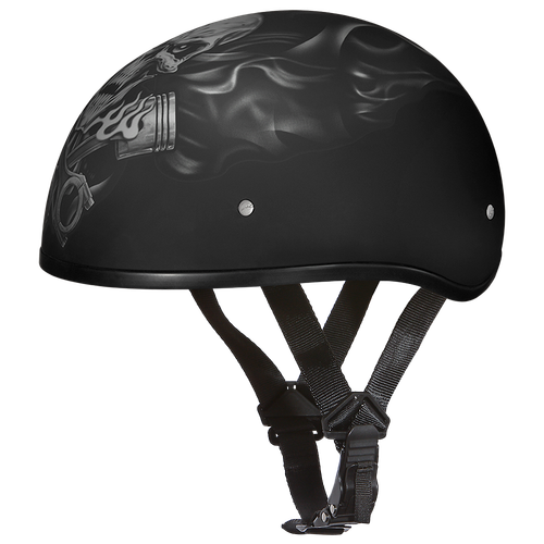 DOT Approved Daytona Motorcycle Half / Skull Cap Helmet 18 Various Graphics - Picture 109 of 147