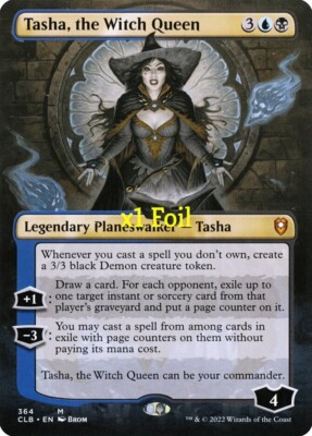 MTG Foil Borderless CMR: CLB Tasha, the Witch Queen Queen MINT