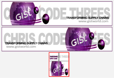 Code 3 selbstklebender Vinyl-Anhänger-Aufkleber - Gist Logistics - 1/50 1/76 1/148 1/87 1/64