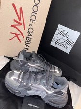 Dolce & Gabbana Grey Sneaker Bassa Crosta + N...