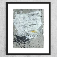 Original Grunge Minimalist Modern Art Collage Painting 8.5x11 "Theomastix"