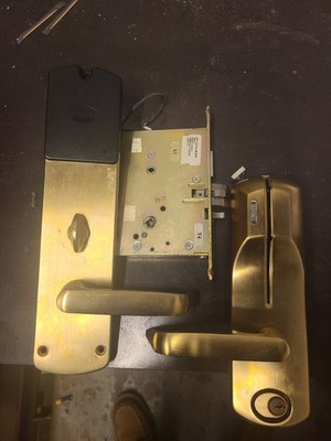 Kaba Ilco 710 series Brass finish Left Hand lock set