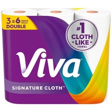Viva Signature Cloth Paper Towels, 3 Double 86 Sheets Pack of 3 , Purple