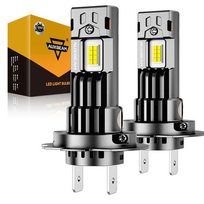 AUXBEAM H7 Canbus LED Headlight Bulb Kit High Beam 6500K White Bulbs Bright Lamp