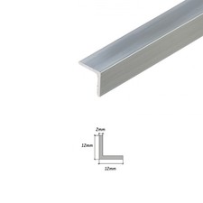 Aluminium Angle Corner Trim Edging Aluminium Edge Natural Finish 2 Metre Lengths