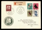 DR WHO 1953 SWITZERLAND FDC PRO JUVENTUTE SEMI POST BUTTERFLY COMBO R72440
