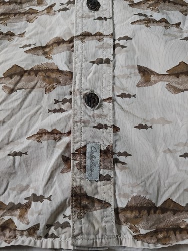 Cabelas Vented 2 Pocket Short Sleeve Button Up Fishing Shirt Size Medium - Picture 4 of 12