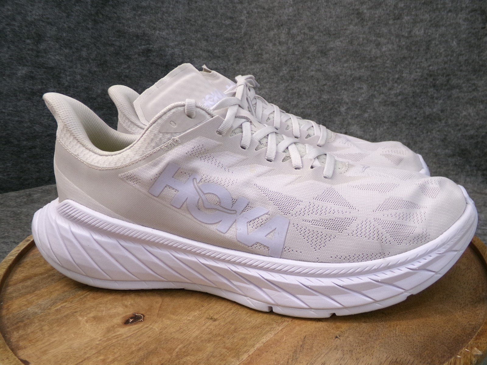 Hoka One One Carbon X 2 Men Size 13 Nimbus Cloud White Running Shoe 1113526 NCWT
