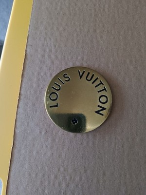 LOUIS VUITTON Large Display Medallion Solid Brass Approx 3oz. 2.5 Inches RARE!! 