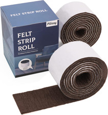 Felt Strip Roll 118" Self Adhesive Furniture Pads Floor Protector Brown 2 Pack