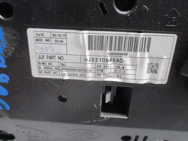 Land Rover Range Rover Evoque 2017 velocímetro Speedo Cluster 90 k OEM Foto 3 de 4