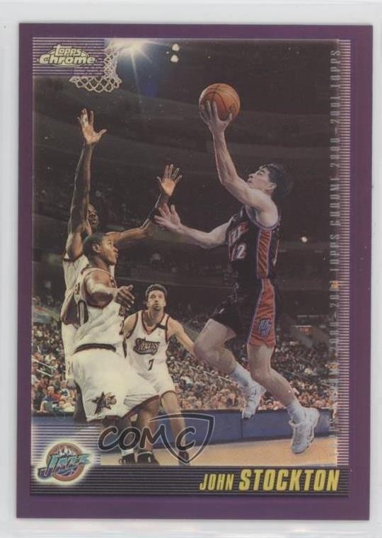 2000-01 Topps Chrome Refractor John Stockton #54 HOF h8k
