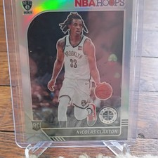 Panini NBA Hoops Premium Nic Claxton Rookie #241 Silver Prizm Brooklyn Nets