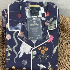 POTTERY BARN TEEN HARRY POTTER HERBOLOGY LOOSE FIT PAJAMA SET SIZE S BLUE