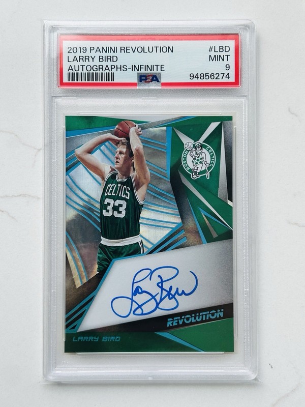 2019-20 Panini Revolution Larry Bird Auto PSA 9 Infinite /25 Autographs