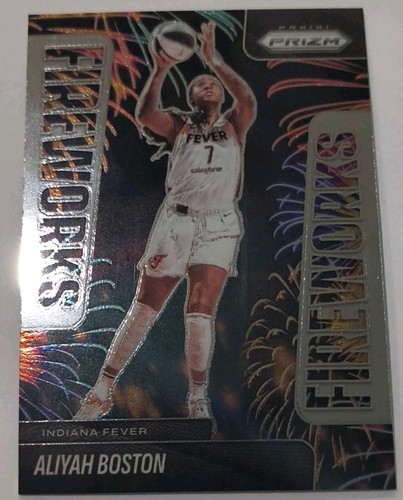 Aliyah Boston 2025 Panini Prizm WNBA Fireworks 3 Indiana Fever Basketball