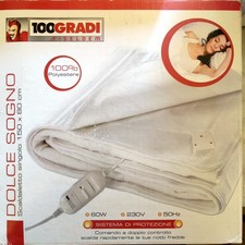 Scaldaletto 100 Gradi FiseLdem Dolce Sogno singolo 150x80cm 60W nuovo in scatola