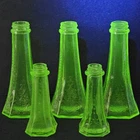 Vintage 1930' Uranium Salt And Pepper Shakers Princess Pattern Lot  NO LIDS !