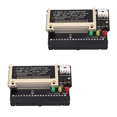 Ximimark 2Pcs Compact Flash CF Card to 3.5 Female 40 Pin IDE Hard Drive black 