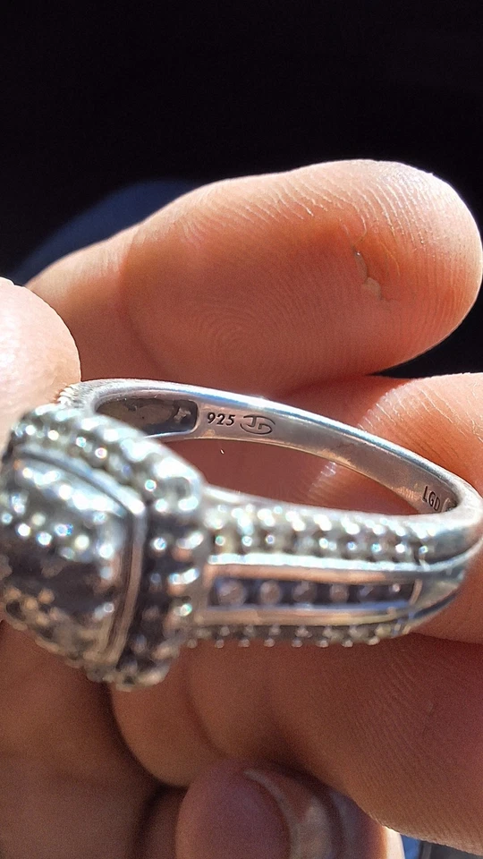 Sterling Silver- 925 LGD Size 7 Engagement Ring JR Fashion Jewelry For Women - Image 3 of 4