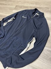 MENS NIKE DRI FIT NAVY BLUE ZIP UP TOP SIZE LARGE