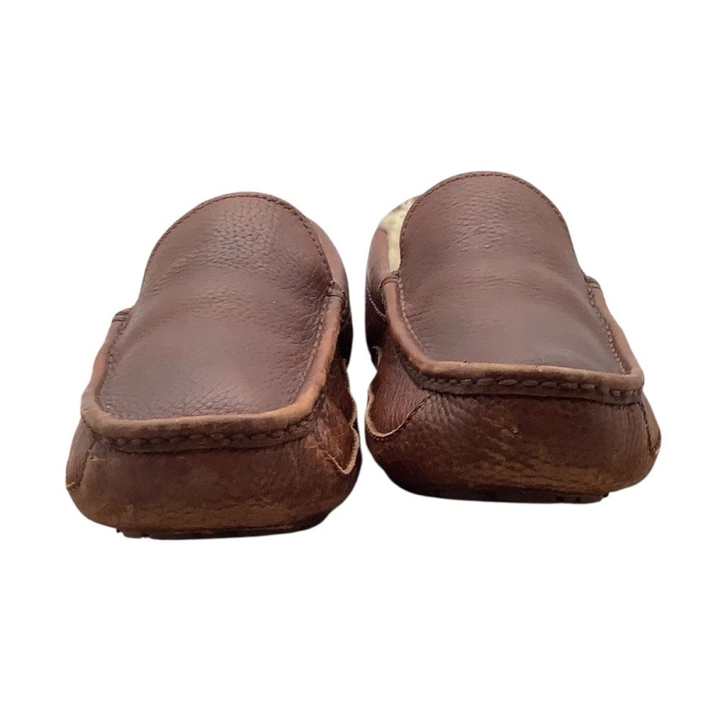 Mocassini Ugg uomo in pelle marrone taglia 8