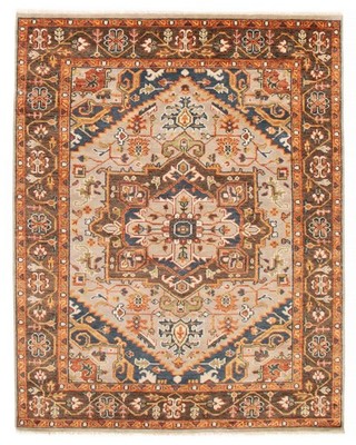Vintage Traditional Hand-Knotted Area Rug 7'9'' x 10'1'' Oriental Wool Carpet