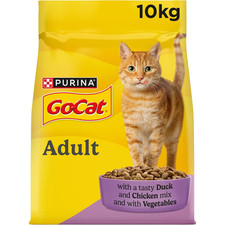 GO-CAT Adult Dry Cat Food Chicken and Duck 10kg Pack 2.90 per kilo