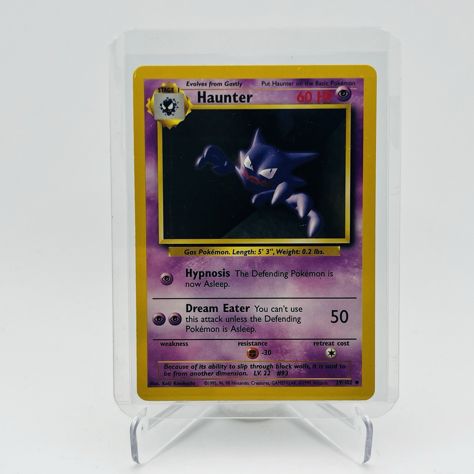 Pokemon Haunter 29/102 WOTC 1999 Base Set Unlimited Vintage LP