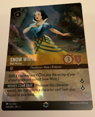 Schneewittchen Brunnenwisher 206/204 Verzaubert - Disney Lorcana Aufstieg der Flutgeborenen